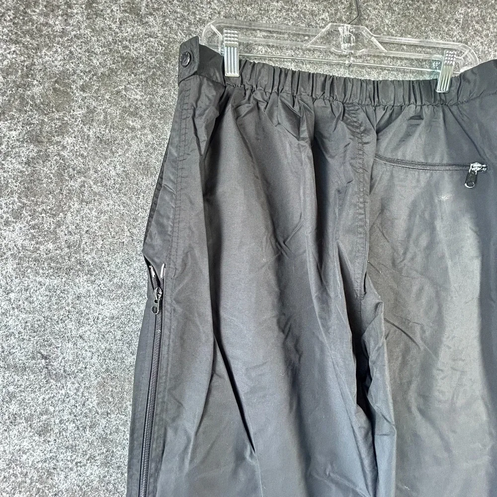 White Sierra Snowboard Ski Winter Pants Womens L Black Side Zip‎ Waterproof